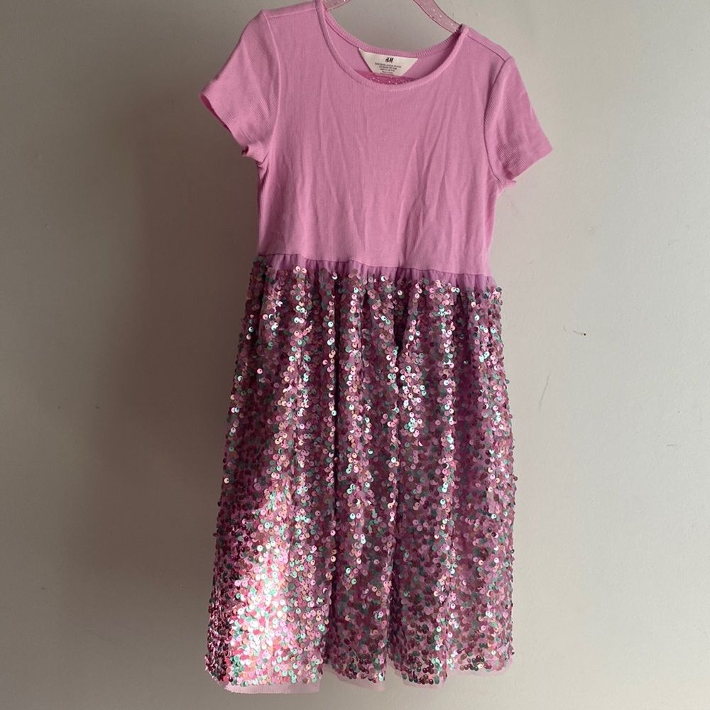 Beautiful Girl Dress with sequin details on the flap. Little use.